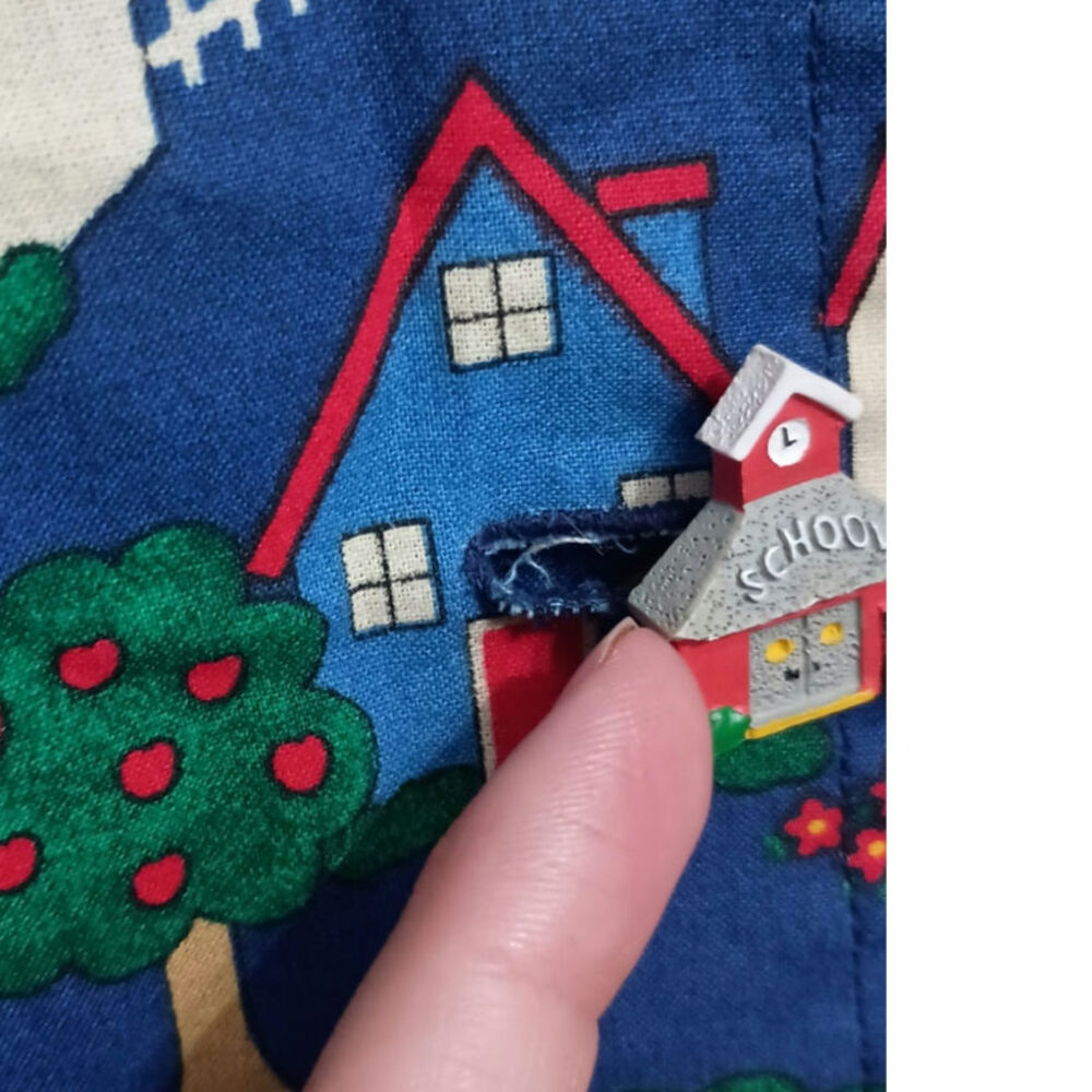 Vintage handmade vest teacher core grandpa core  blue M/L specialized button - Picture 8 of 10